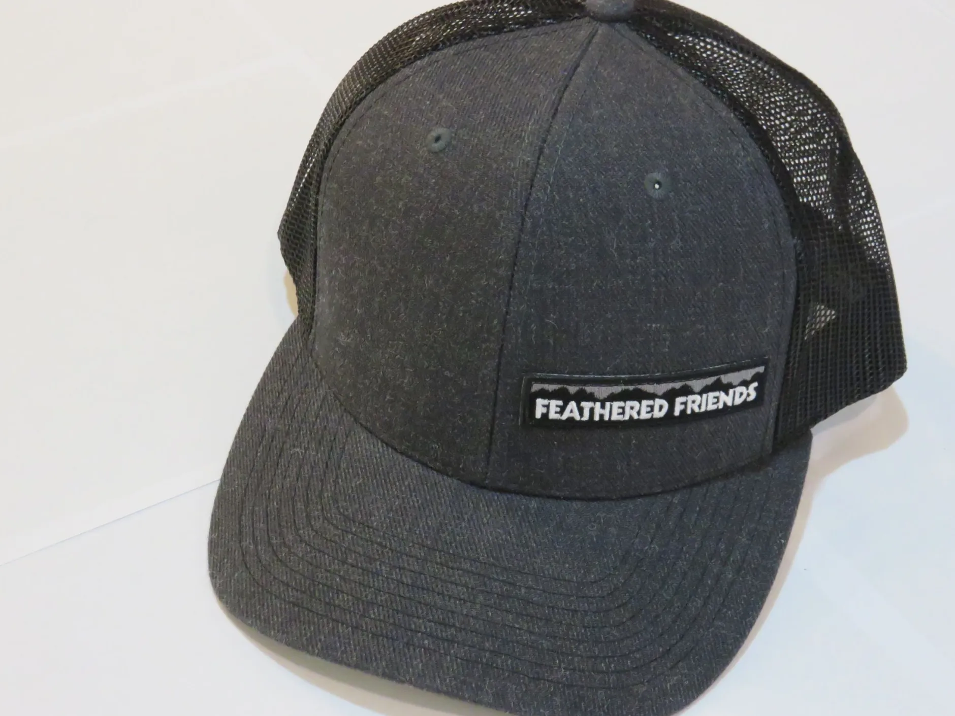 Feathered Friends Pro Style Trucker Offset Mountain Logo Patch Hat