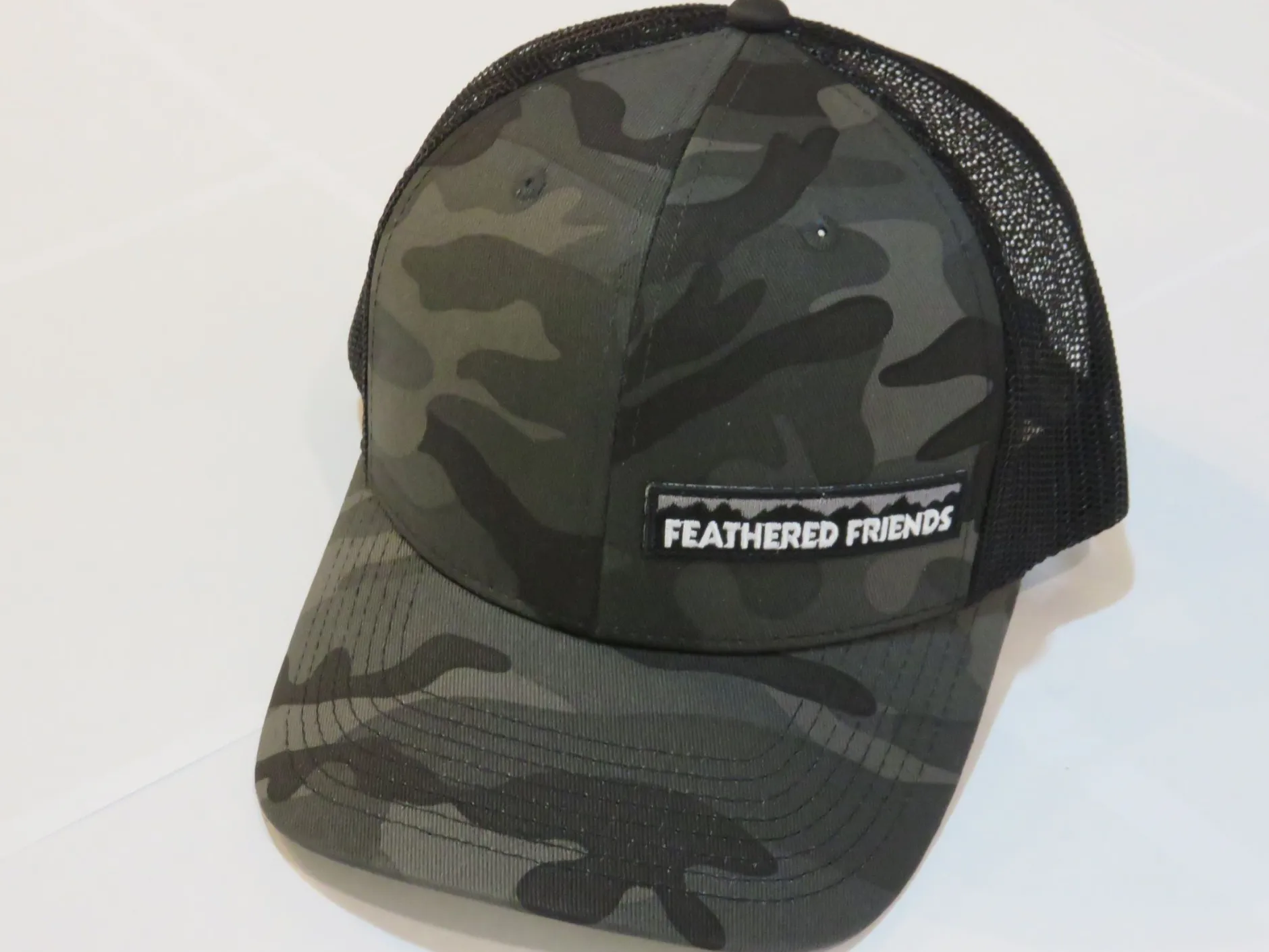 Feathered Friends Pro Style Trucker Offset Mountain Logo Patch Hat