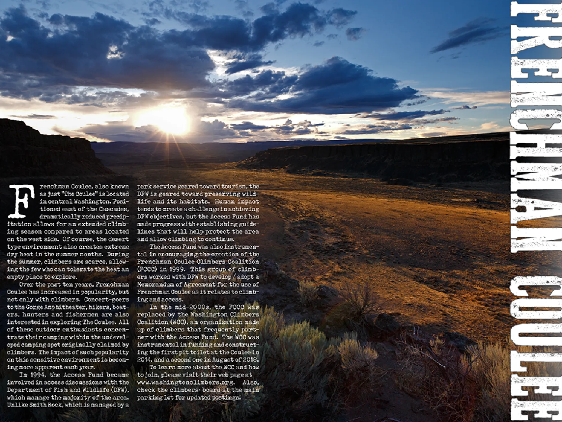 Frenchman Coulee: A Rock Climber's Guide 5th Edition